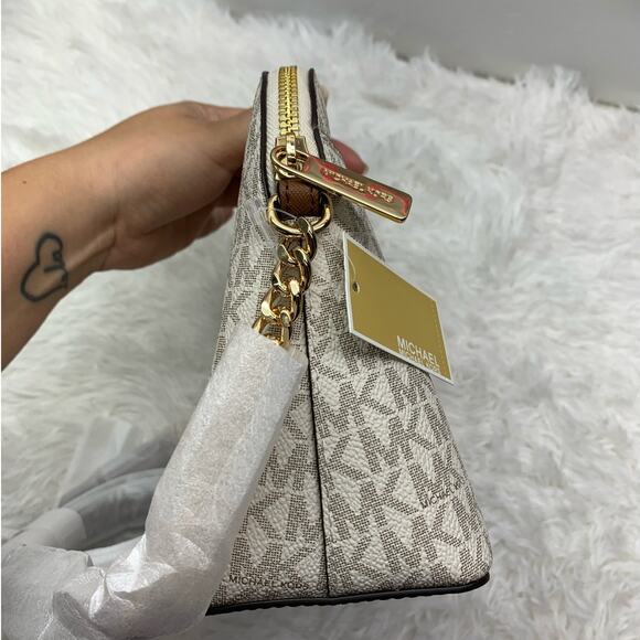 NWT MICHAEL KORS Jet Set Travel Medium Logo Dome Crossbody Bag - Picture 9 of 10